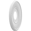 Ekena Millwork Berkshire Thermoformed PVC Ceiling Medallion (Fits Canopies up to 5 3/4"), 13"OD x 3 1/2"ID x 3/4"P CMP13BE